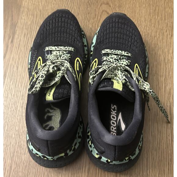 Brooks Glycerin 19 Women’s Size 6.5 Electric Cheetah Black Green Running Shoe - Picture 13 of 16
